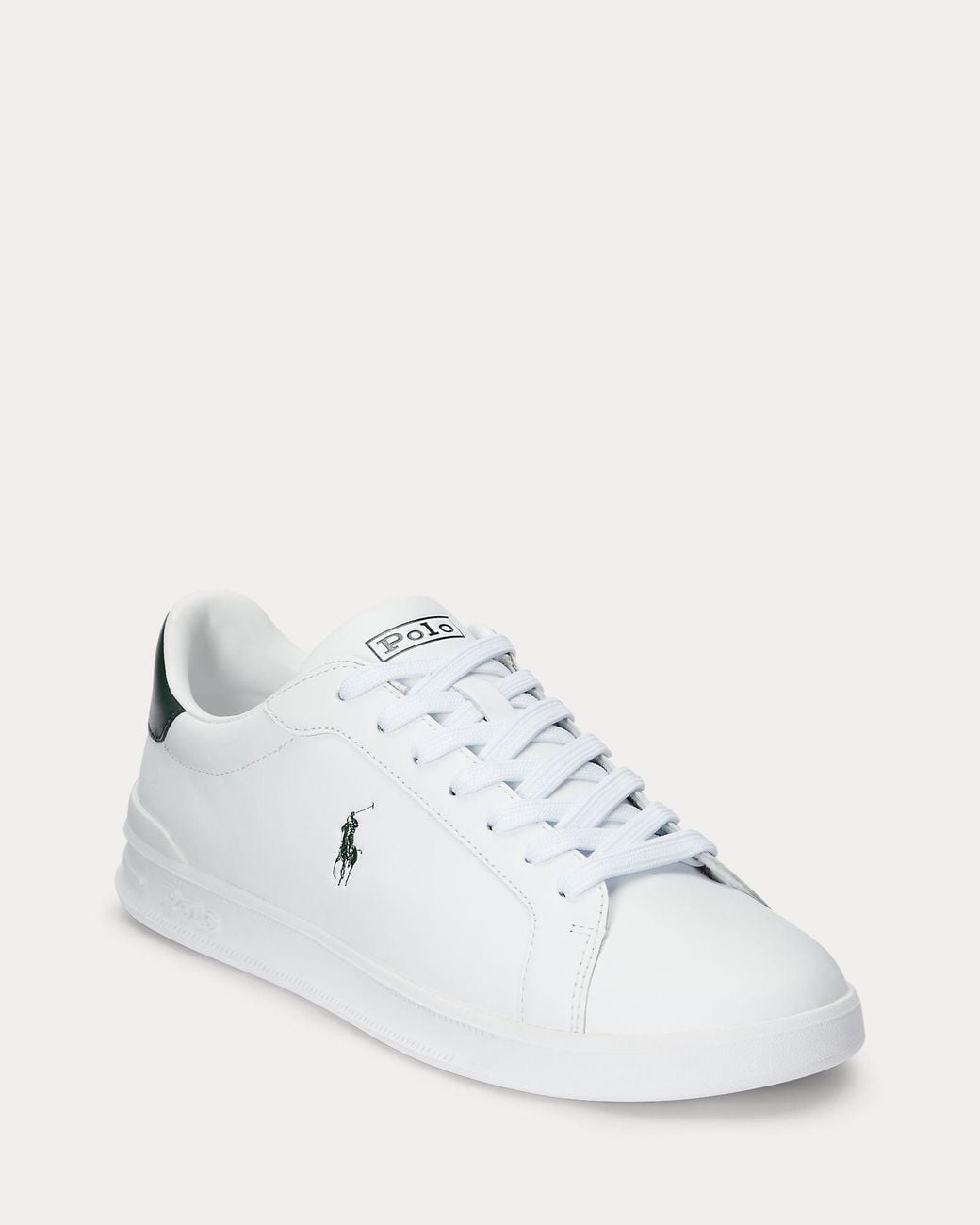 Ralph Lauren White Heritage Court Ii Nappa Leather Sneaker for men
