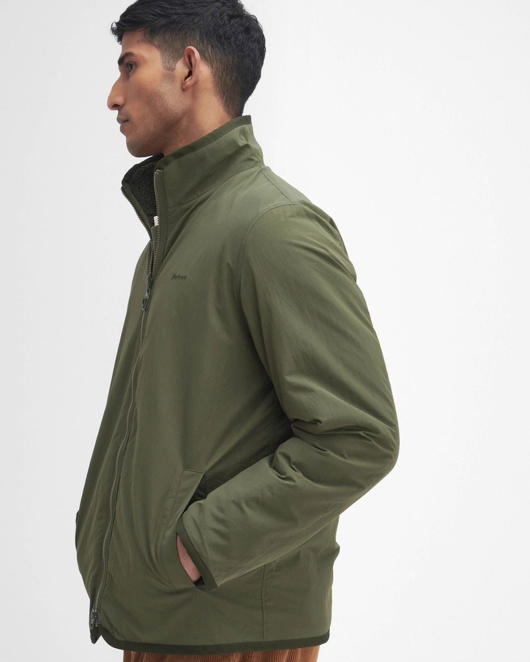 Barbour Green Reversible Fleece Jacket for men