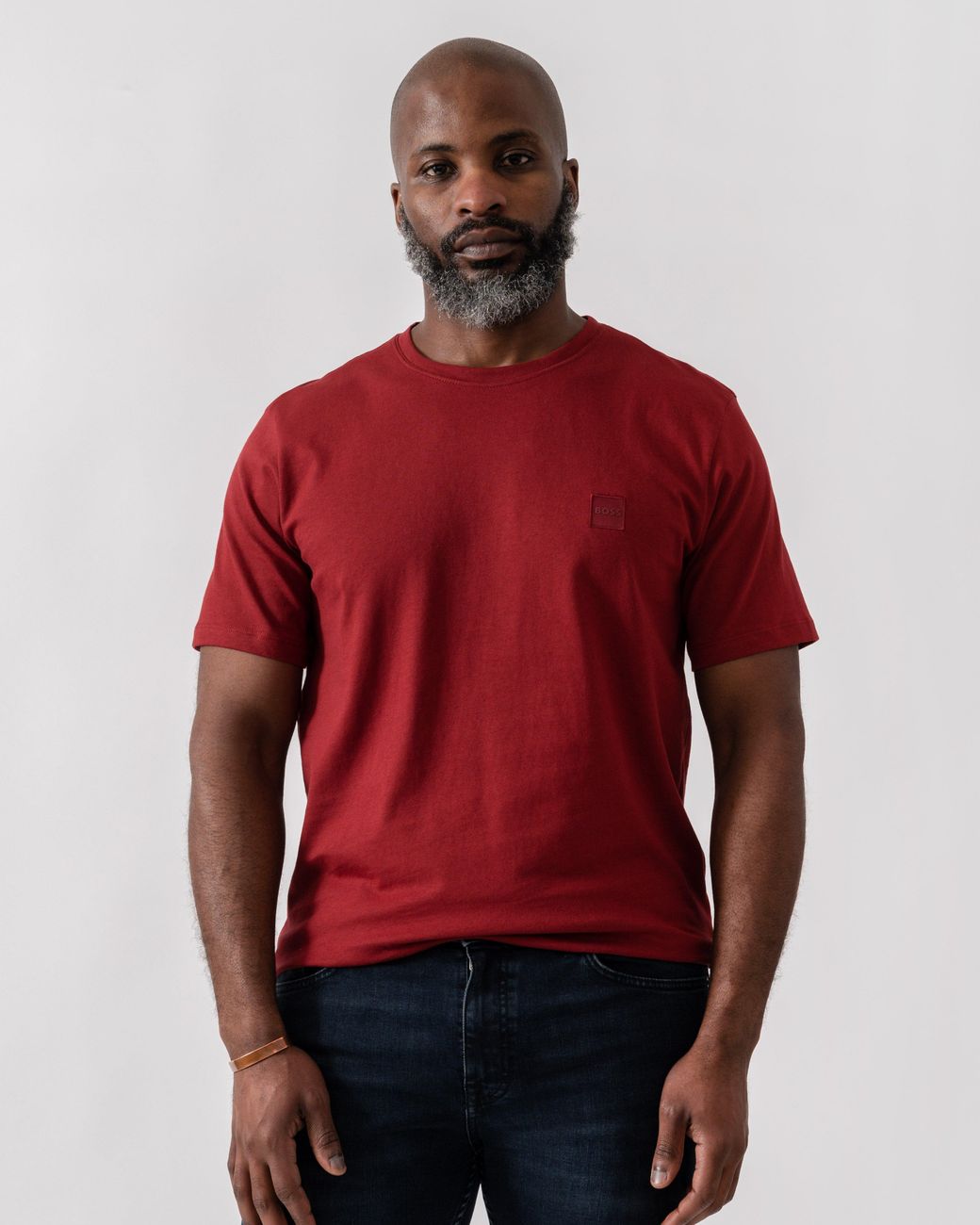 Boss Red Tales Cotton-Jersey T-Shirt With Logo Patch for men