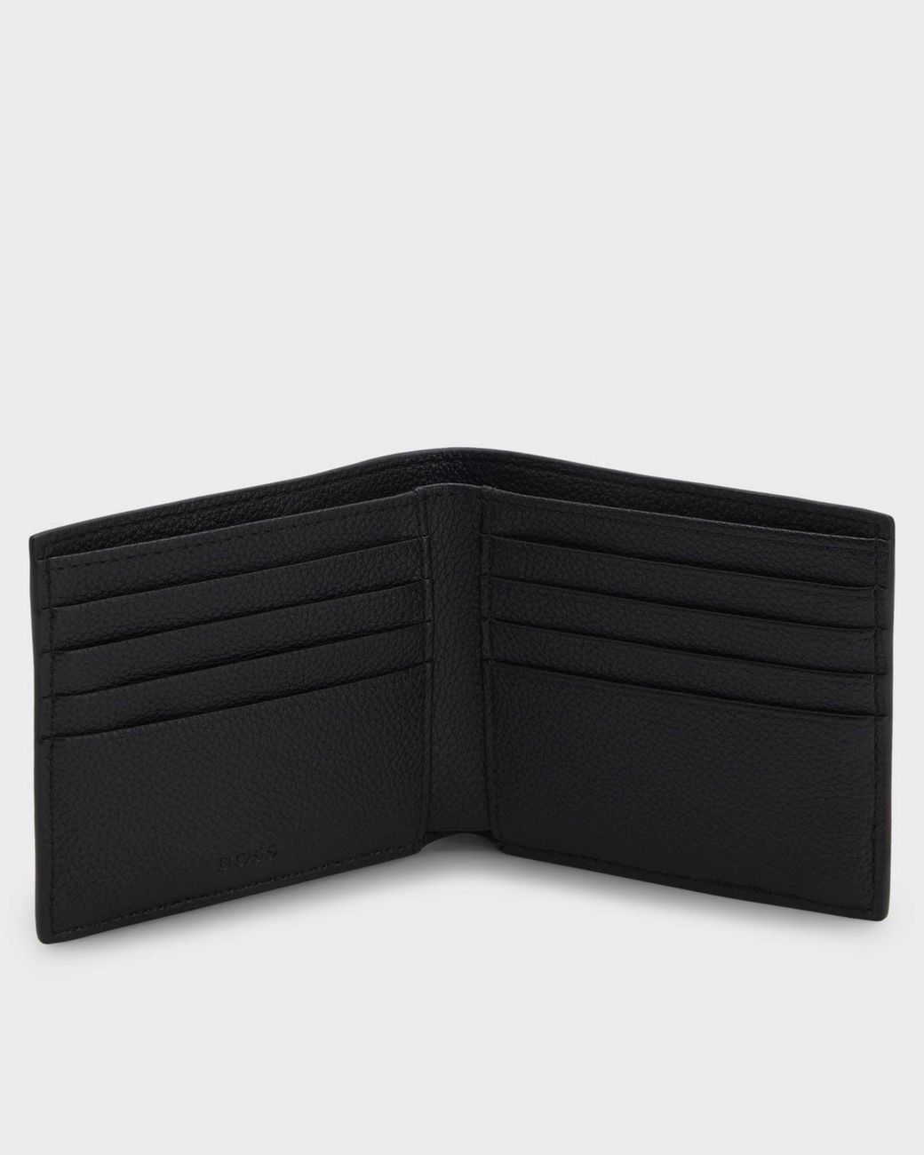 Boss Black Ray Faux-Leather Folding Wallet With Signature-Stripe Trim for men