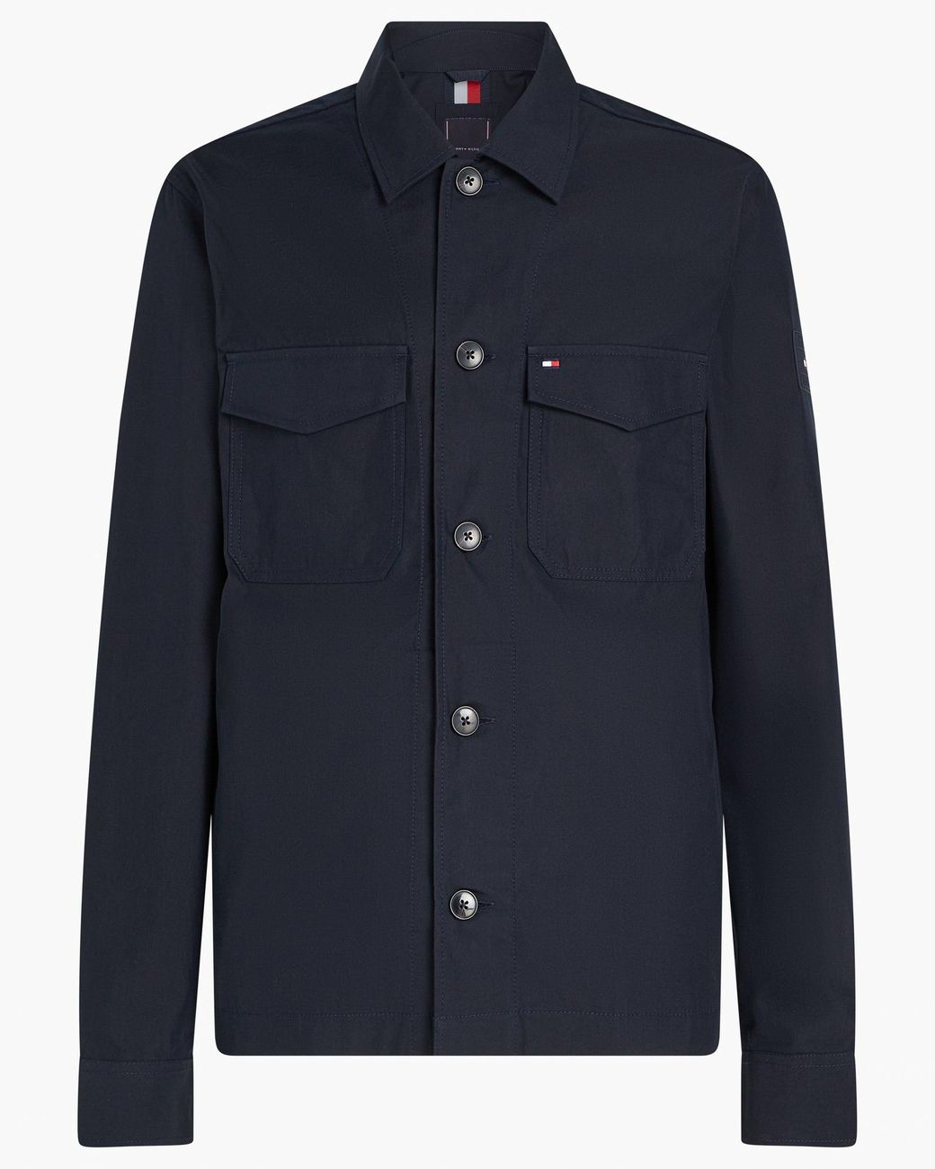 Tommy Hilfiger Blue Flag Embroidery Twill Shirt Jacket for men