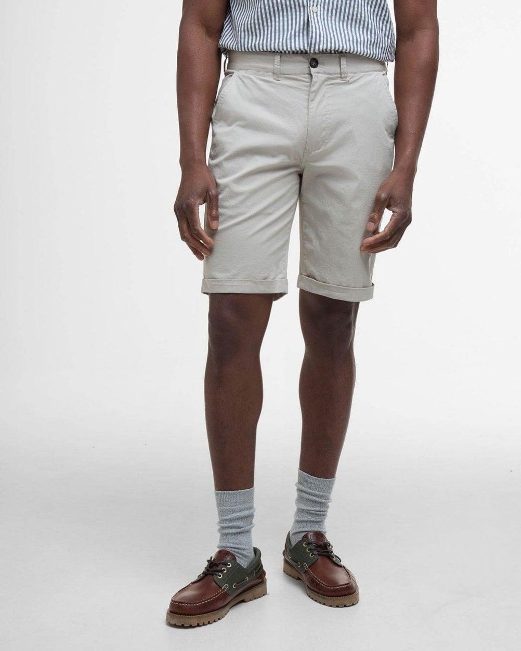 Barbour Gray Smart Chino Shorts for men