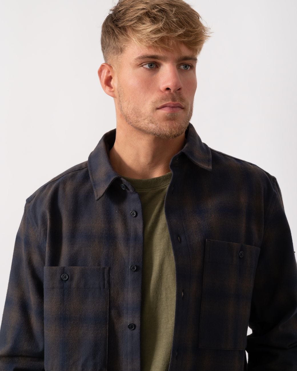 Belstaff Blue Outpost Flannel Shirt for men