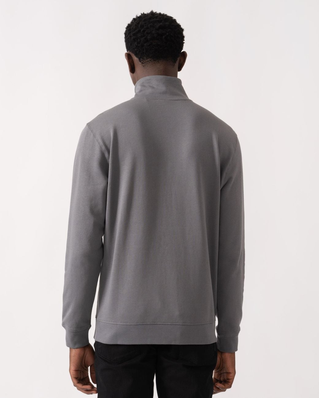 Boss Gray Zetrust 1/4 Zip Sweatshirt for men
