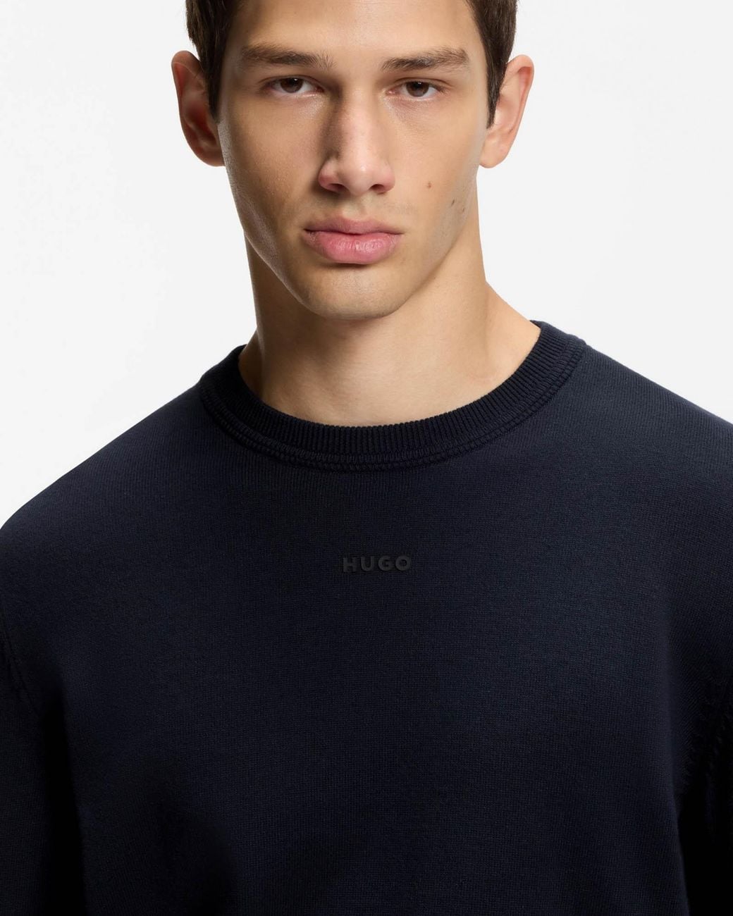 HUGO Blue San Cassius-C2 Crew Neck Jumper for men