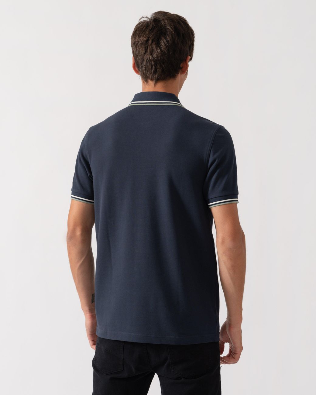 Fred Perry Blue Twin Tipped Signature Polo Shirt for men