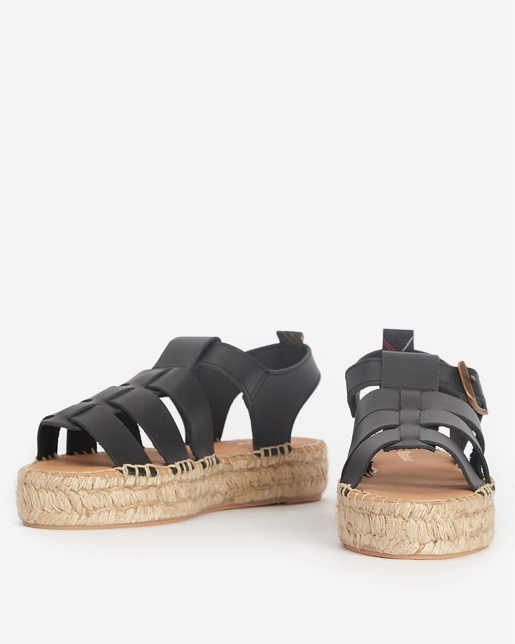 Barbour Black Paloma Platform Espadrille