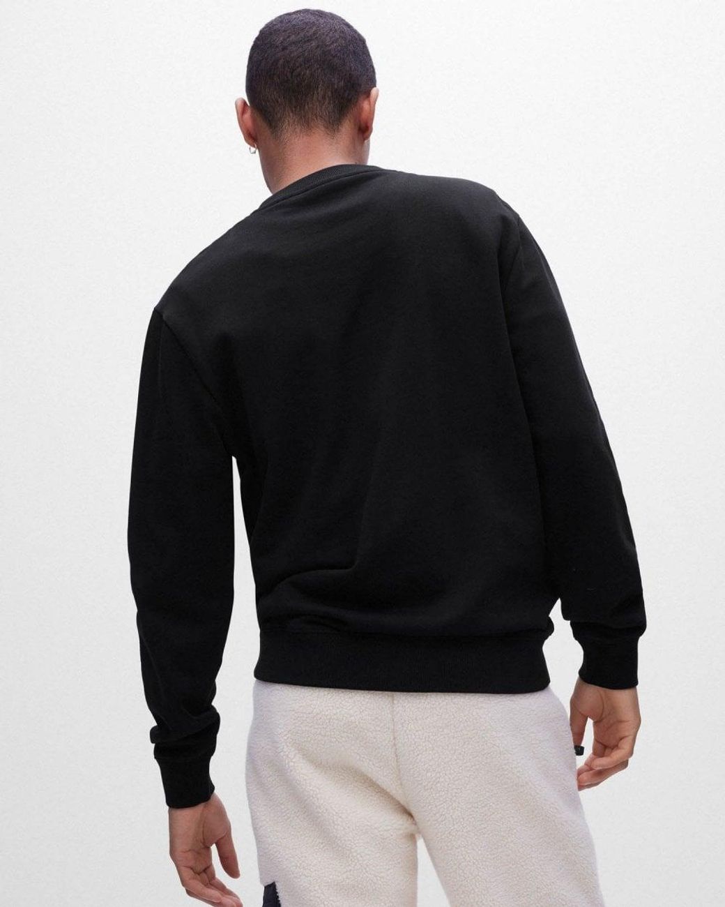 HUGO Black Dem Logo Crew Neck Sweatshirt Nos Size: L for men