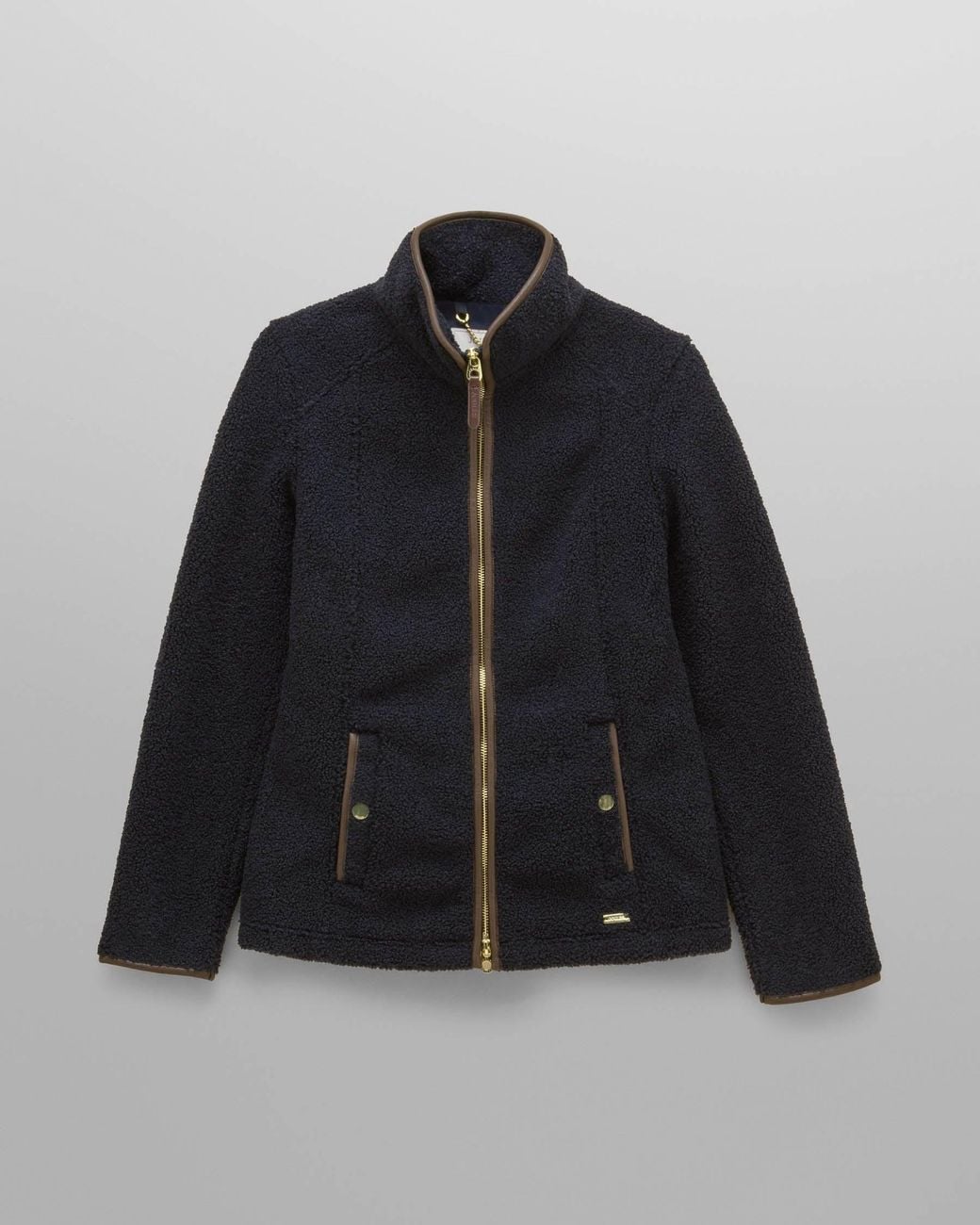 Joules Black Borg Heritage Full Zip Fleece