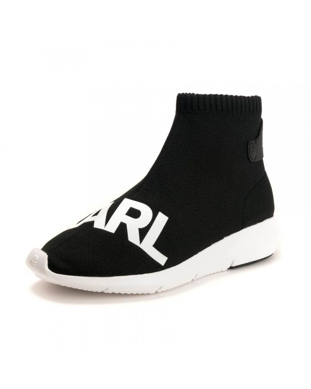 Karl Lagerfeld Vitesse Knitted Sock Trainers in Black | Lyst