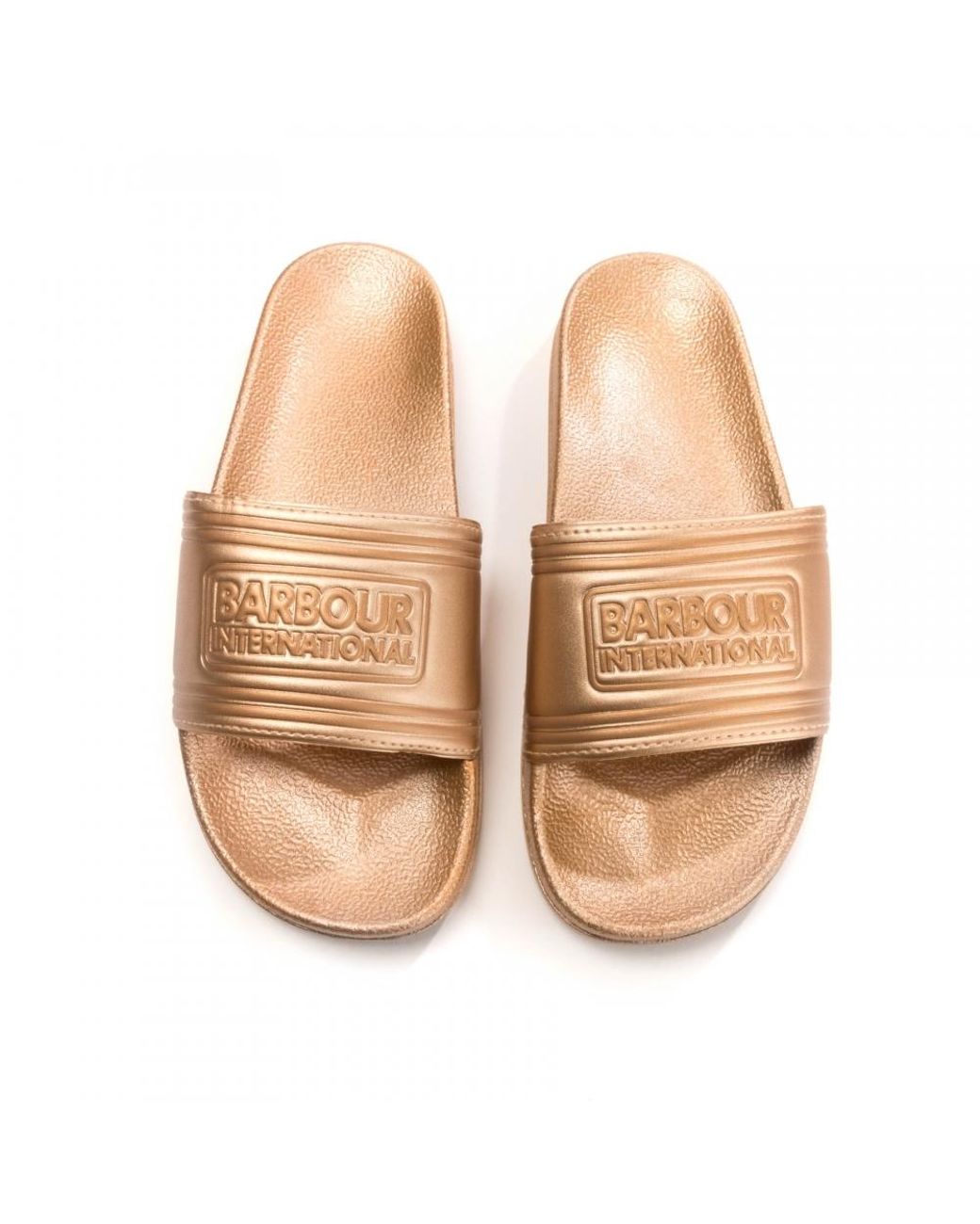 Barbour slippers womens gold sale