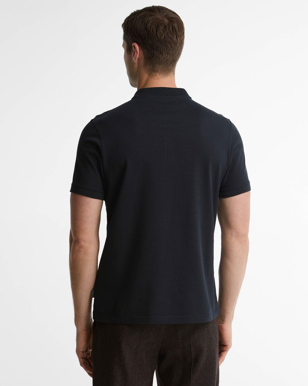 Barbour Blue Stately Zip Polo Shirt for men