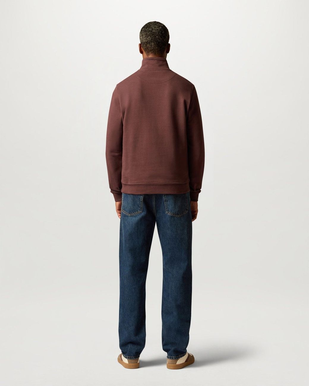 Belstaff Brown Logo Quarter Zip Sweatshirt for men
