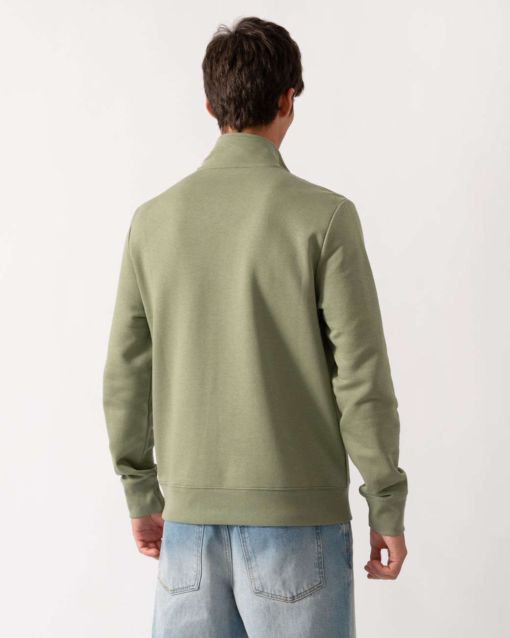 Paul Smith Green Ps Regular Fit Half Zip Sweatshirt With Zebra Logo for men