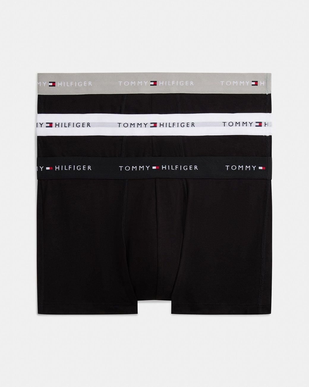 Tommy Hilfiger Black 3-Pack Logo Waistband Trunks for men
