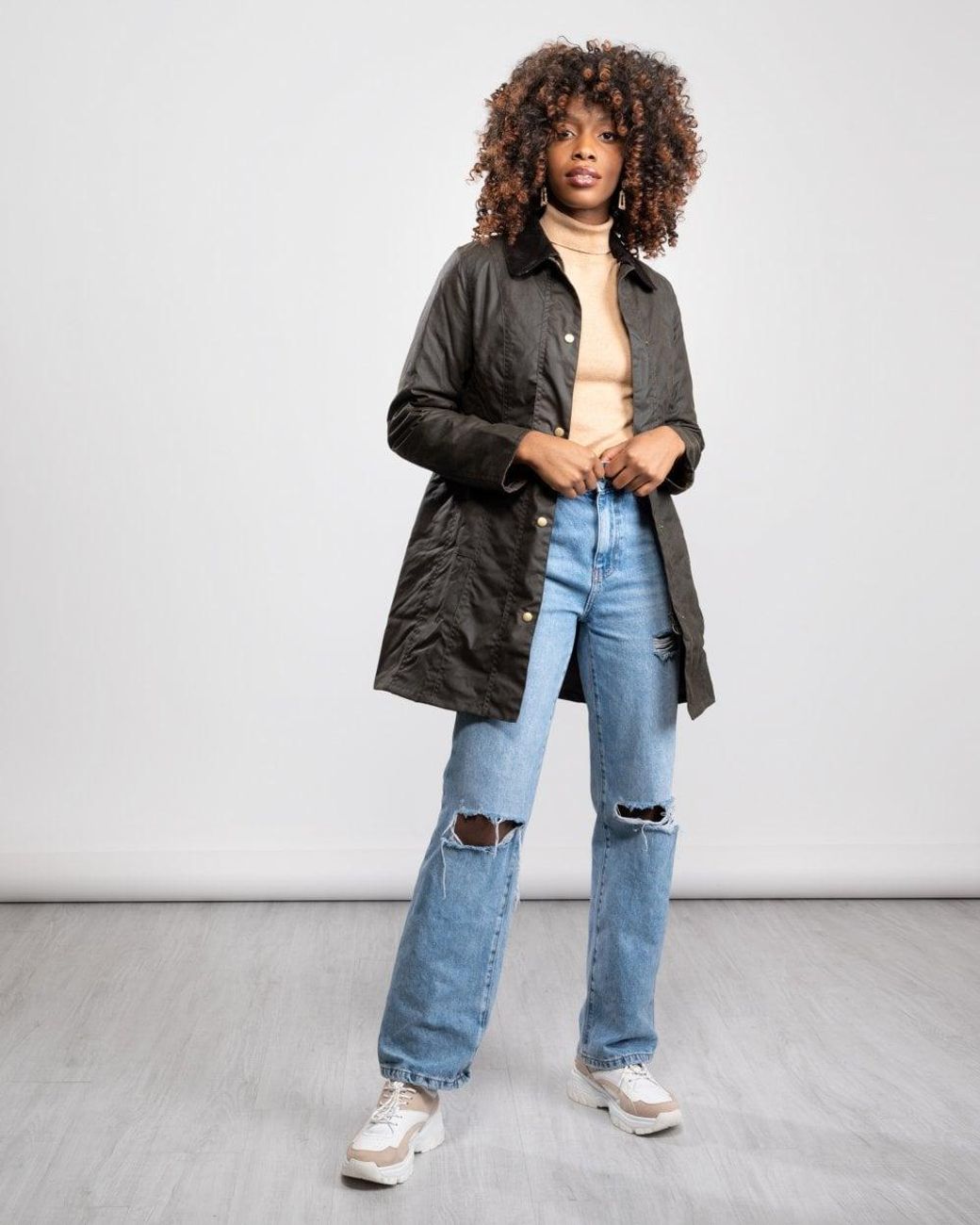 Barbour Belsay Wax Jacket Classic in Grey Lyst Canada