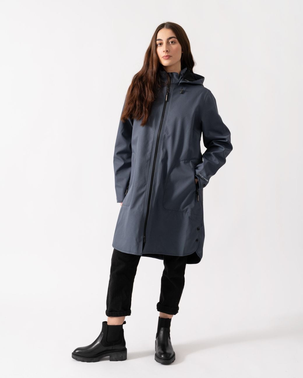 Ilse Jacobsen Blue Rain A-Line Softshell Raincoat