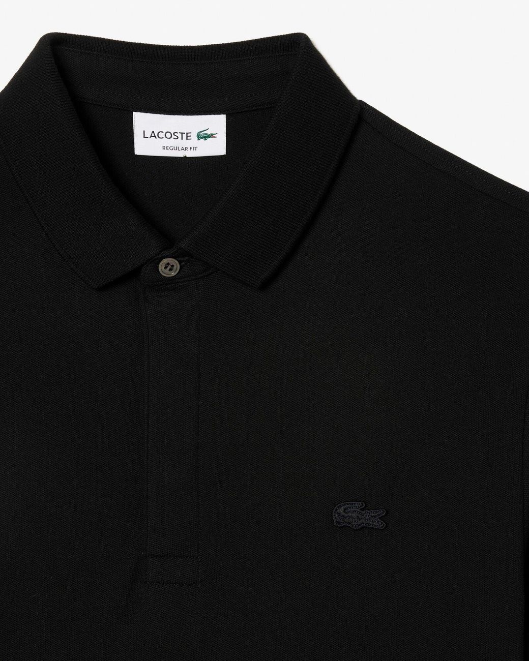 Lacoste Black Smart Paris Stretch Cotton Polo Shirt for men