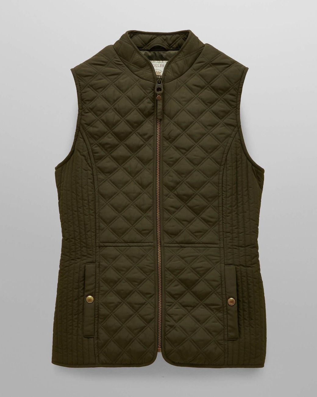 Joules Green Minx Diamond Quilt Gilet