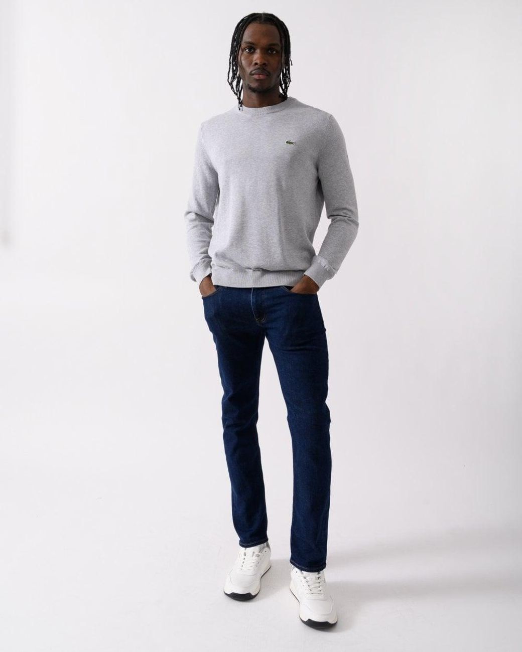 Lacoste Multicolor Lactose Zippered Stand-up Collar Cotton Sweatshirt for men