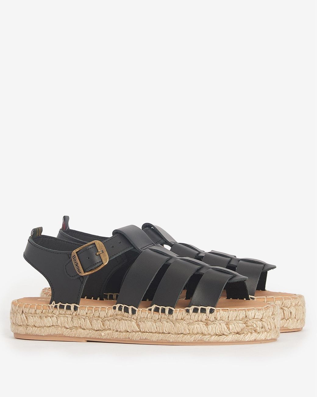 Barbour Black Paloma Platform Espadrille