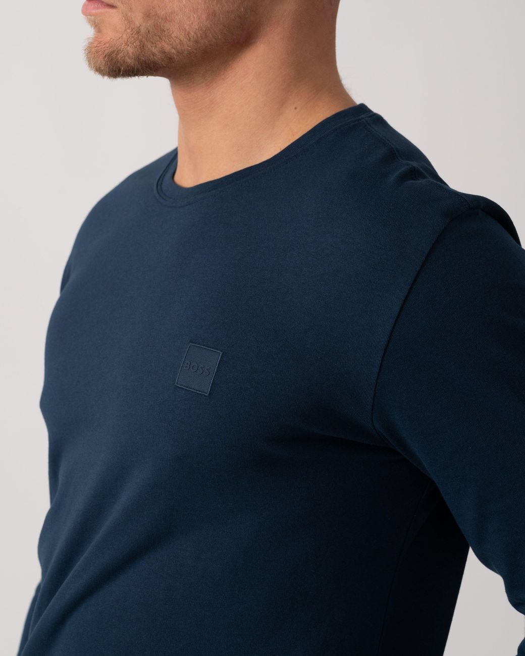 Boss Blue Tacks Long Sleeve T-Shirt for men