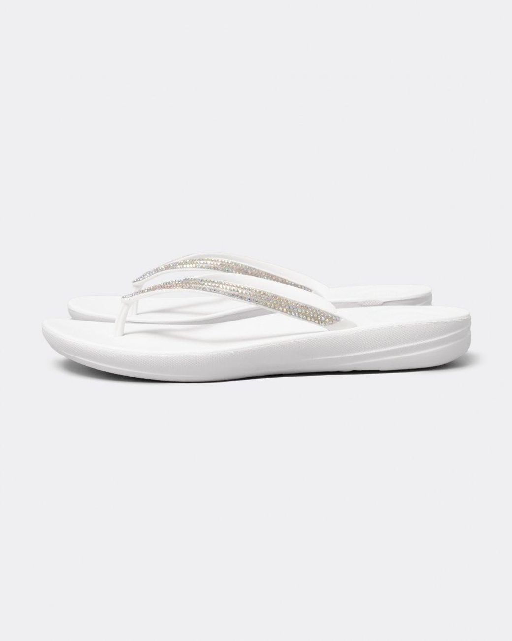 Fitflop White Iqushion Sparkle Flip-Flop