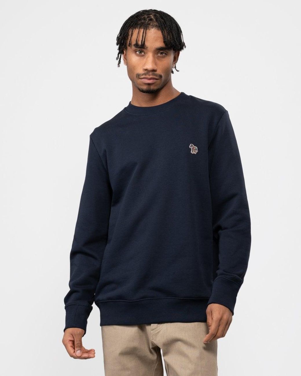 Paul Smith Blue Ps Regular Fit Sports Stripe Zebra Sweatshirt for men
