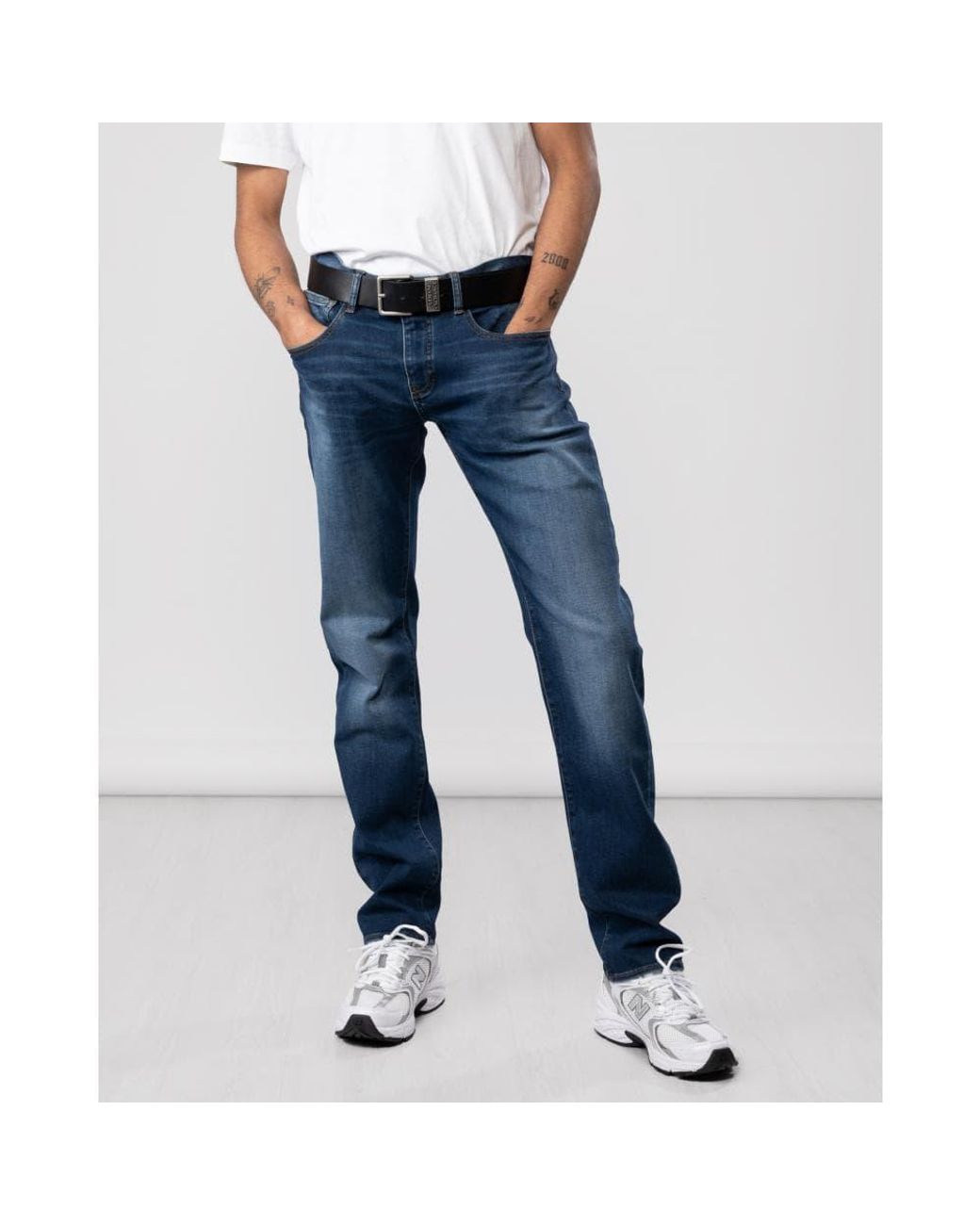 Armani Exchange 3rzj13 Z1xxz 5-pocket Jeans in Blue for Men | Lyst Australia