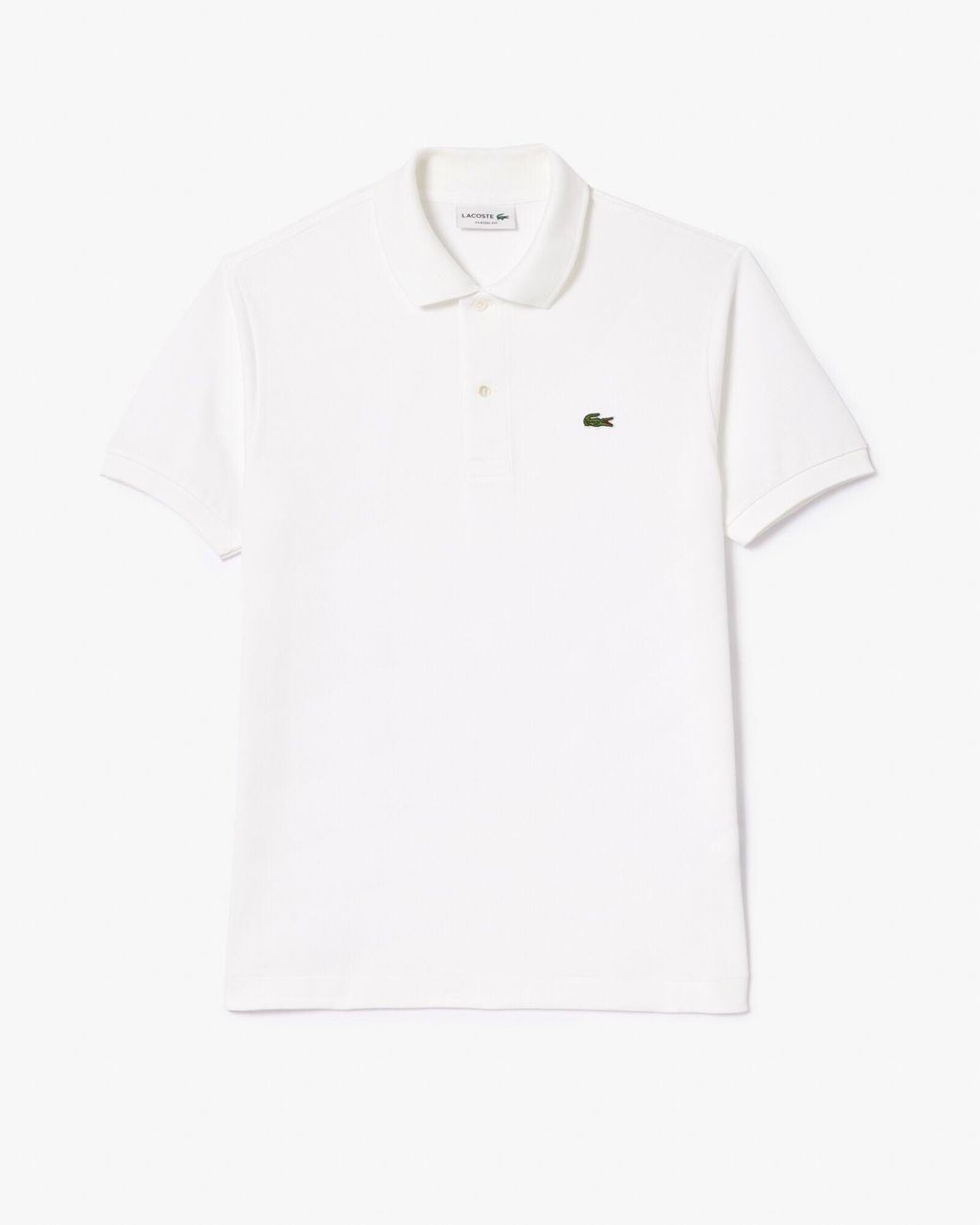 Lacoste White Classic Fit.12.12 Short Sleeve Polo Shirt for men