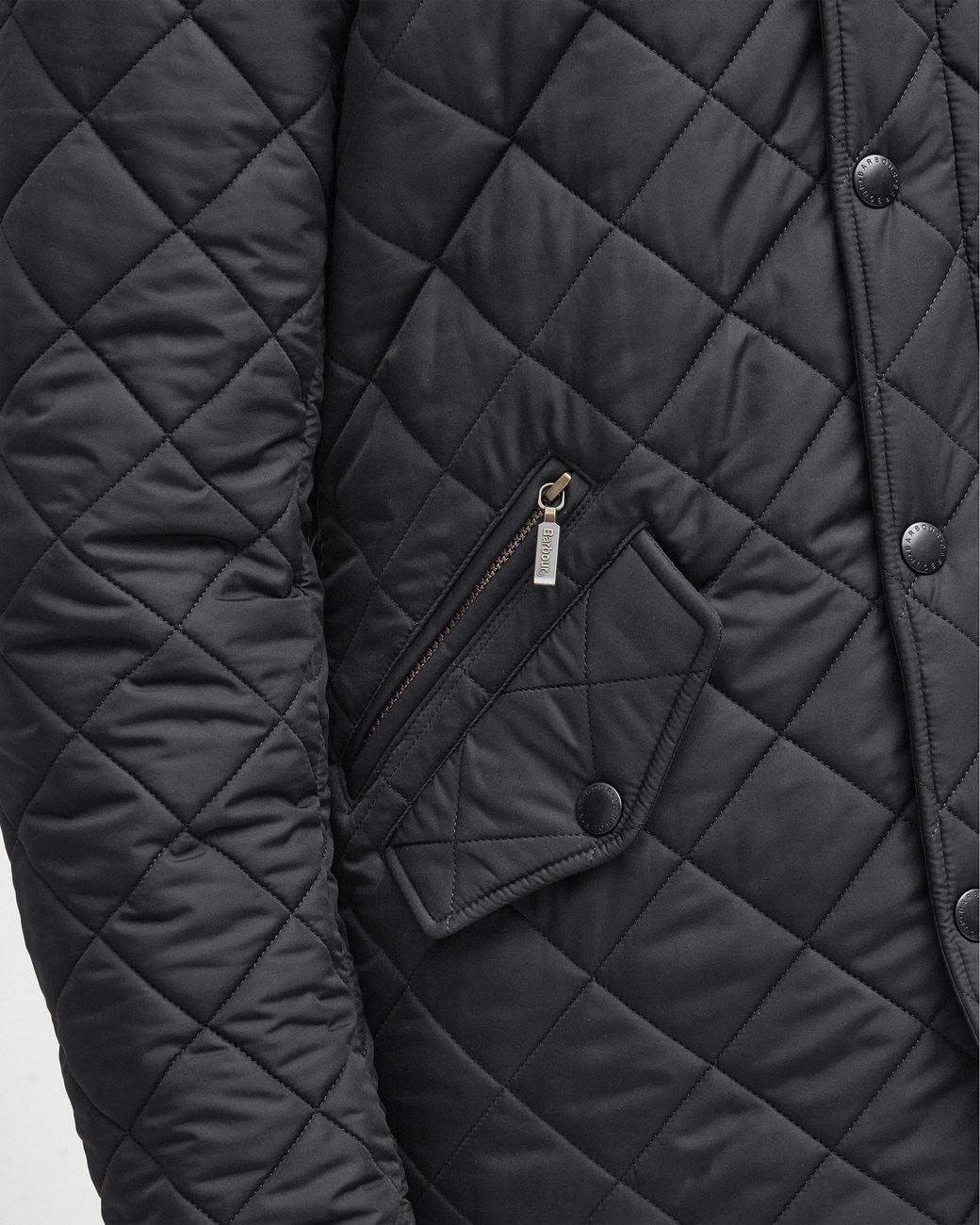 Barbour Gray Powell Quilted Jacket for men