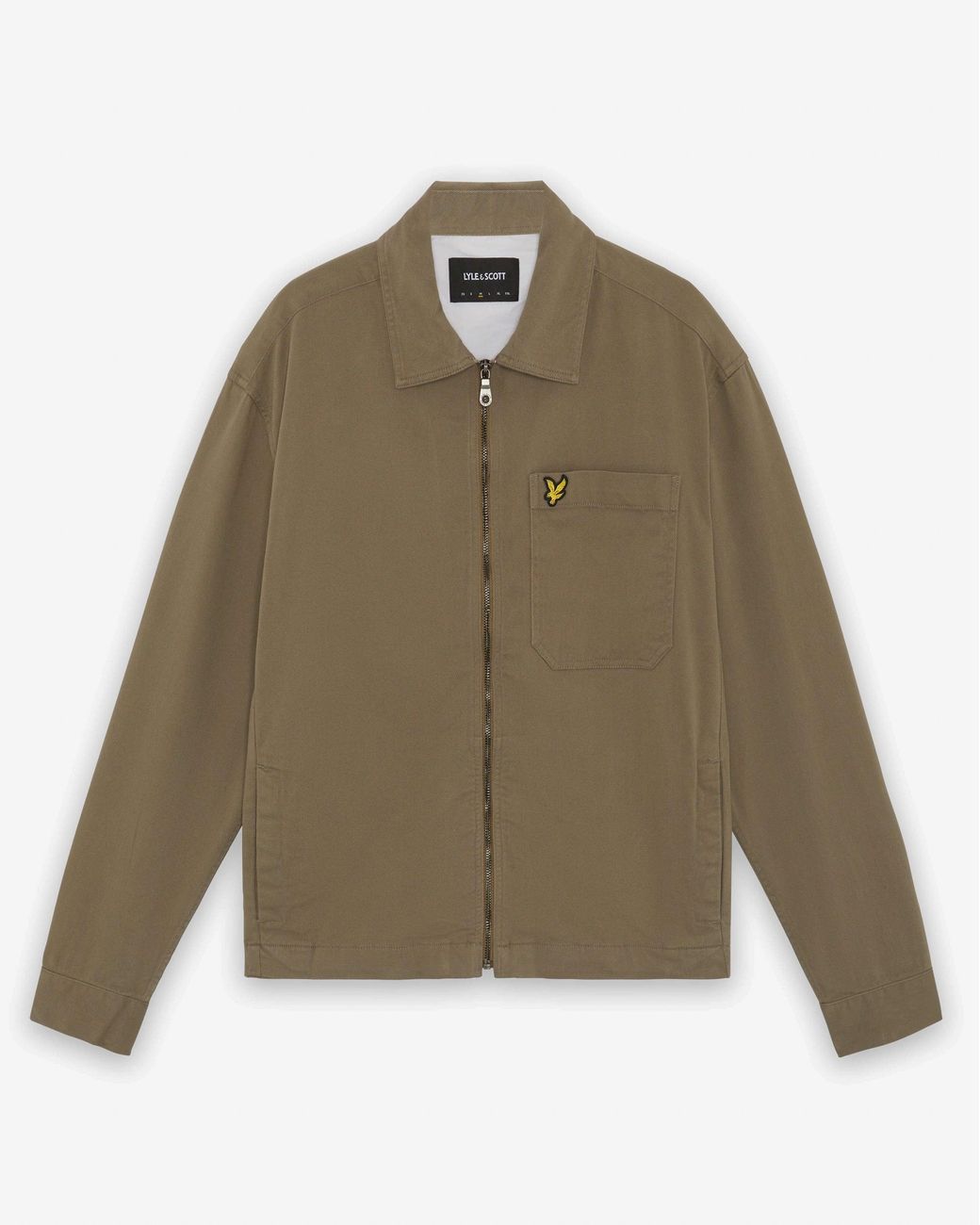Lyle & Scott Natural Enzyme Wash Zip Overshirt for men