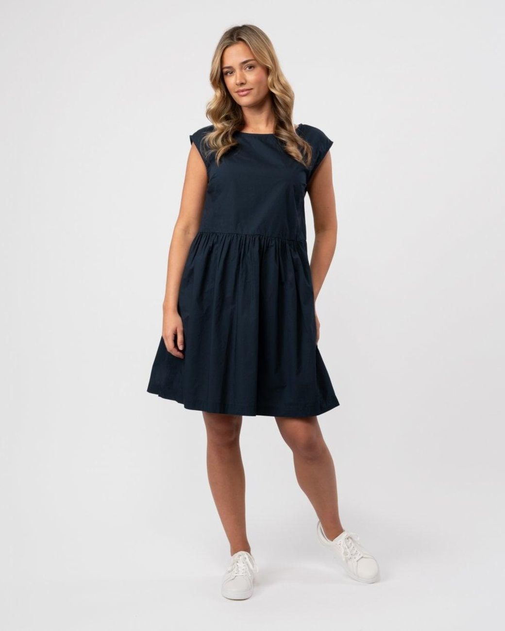 Woolrich Blue Popeline Dress Size: L