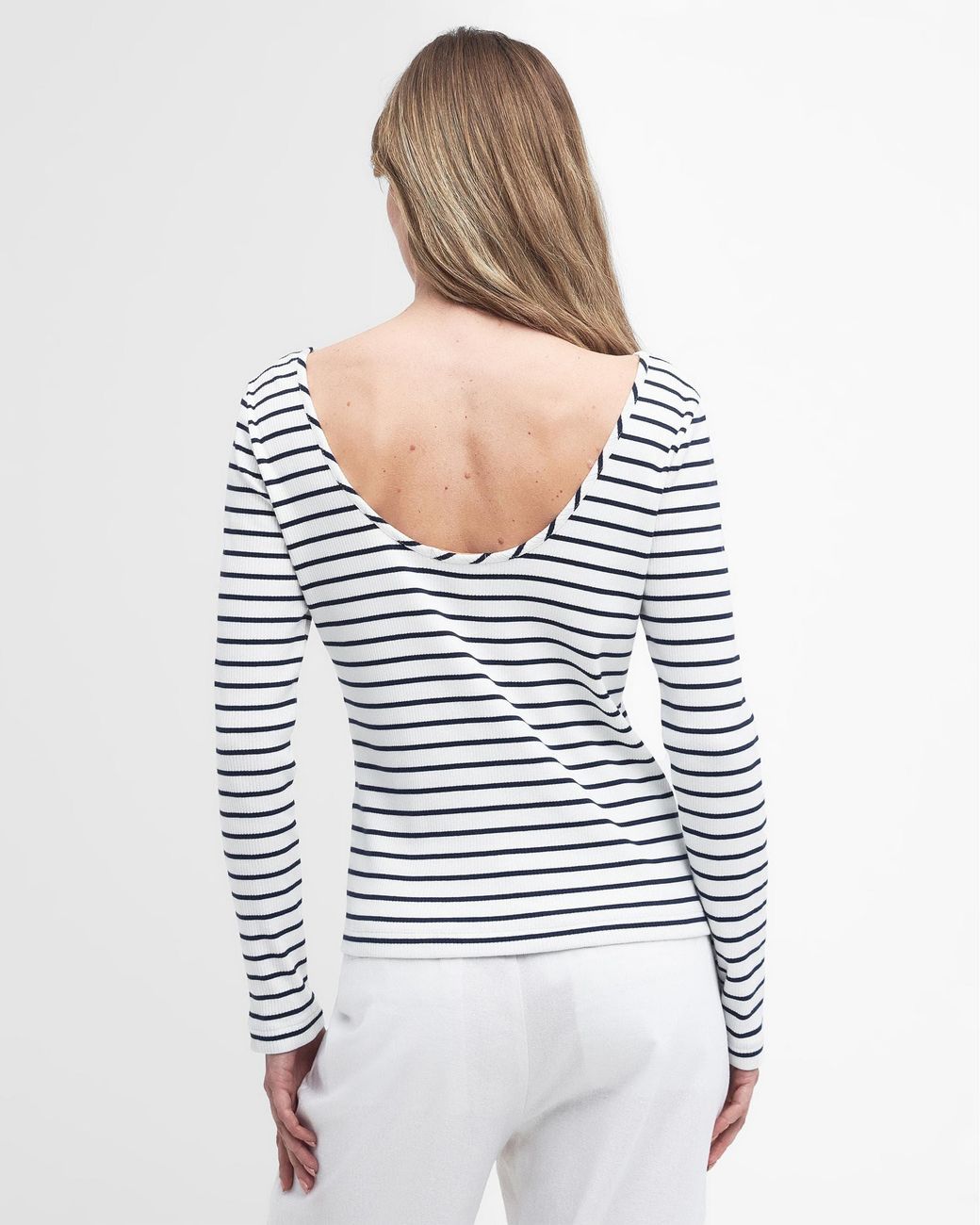 Barbour Blue Langton Long Sleeve Top