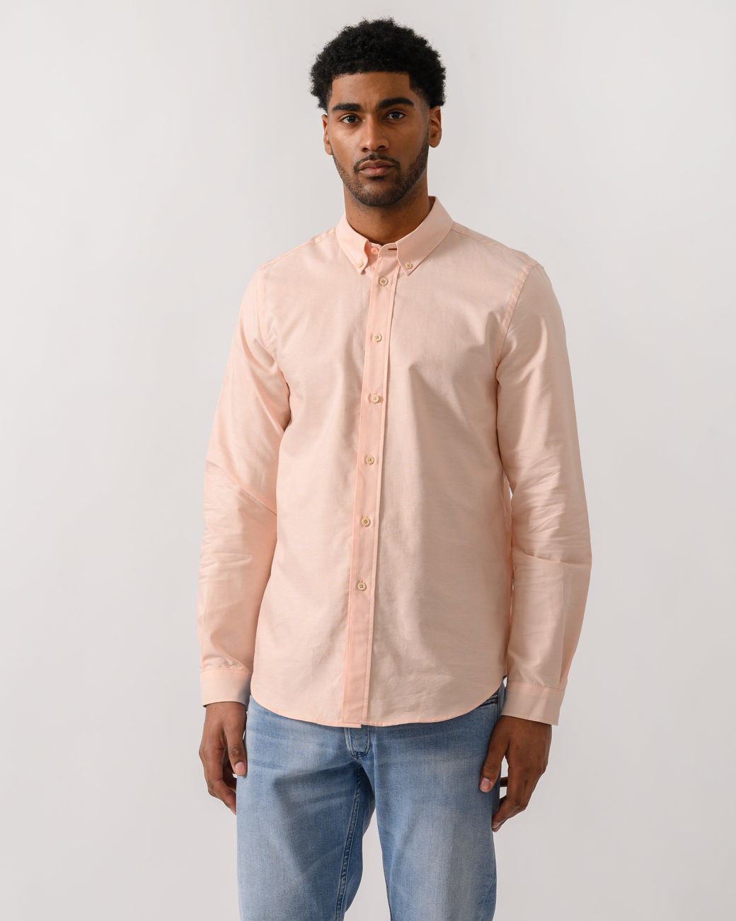 Paul Smith Natural Ps Long Sleeve Tailored Fit Shirt With Button Down Collar for men