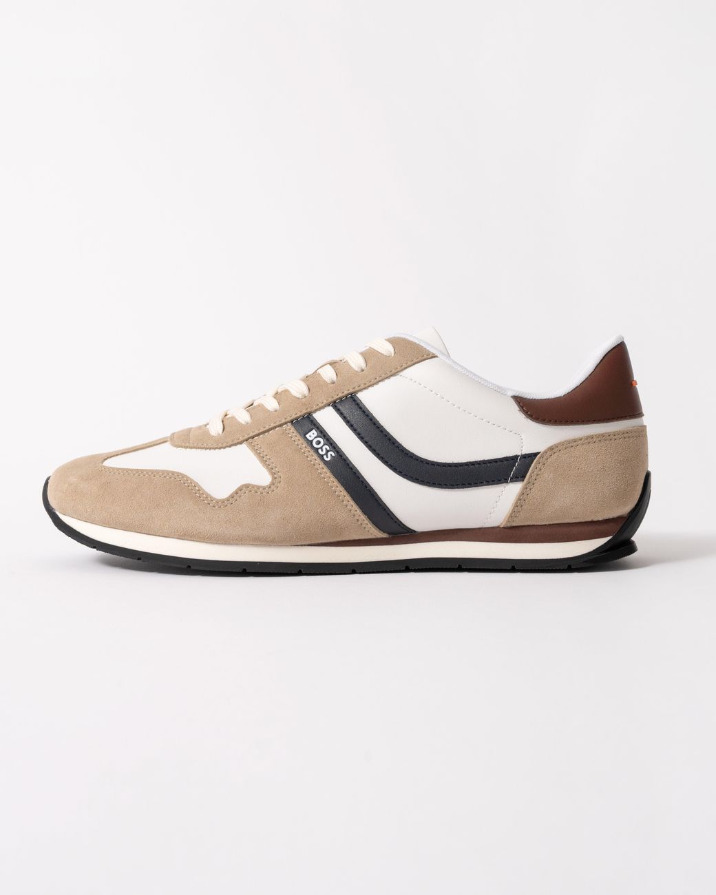 Boss White Levon Runn Pumi Trainers for men