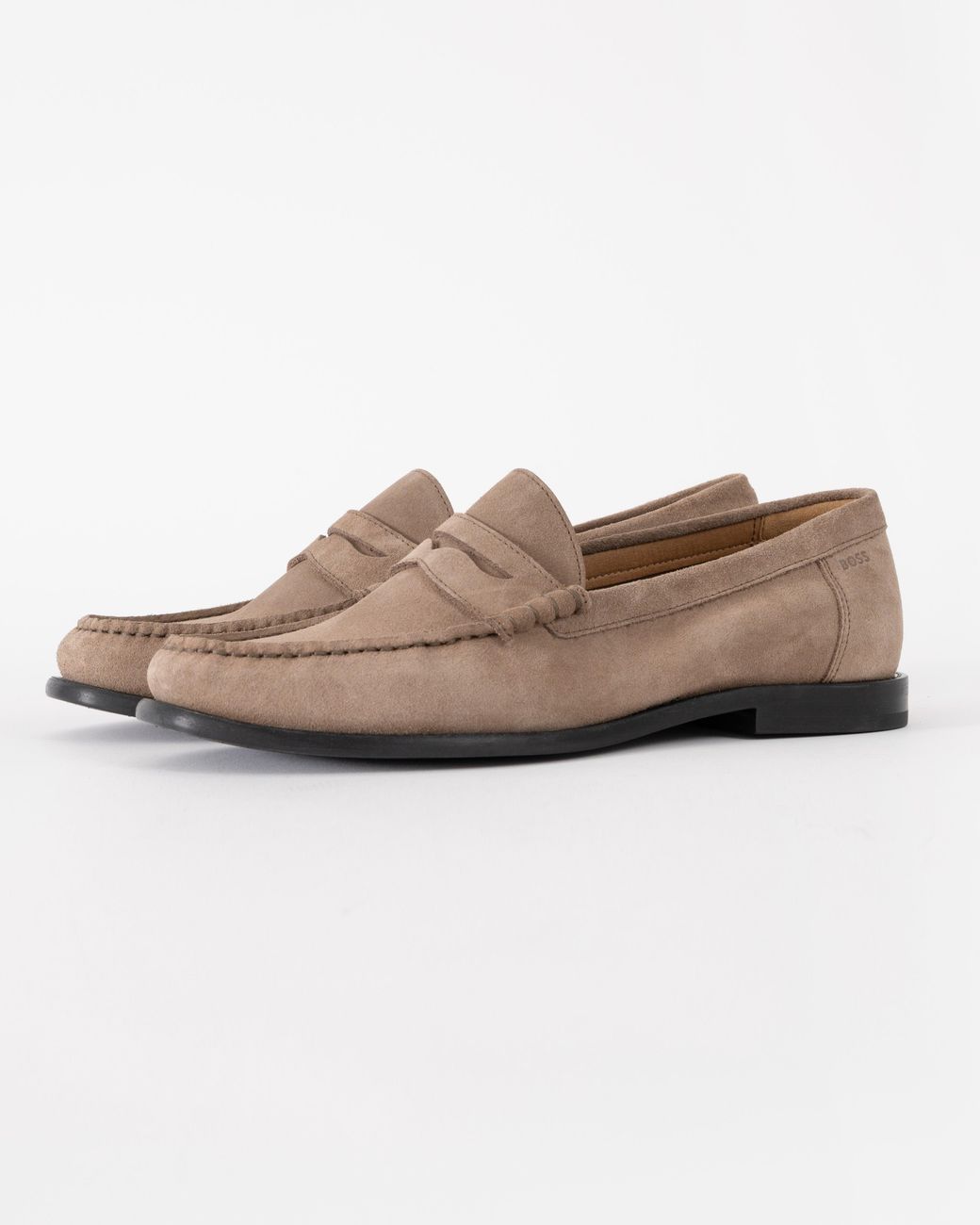 Boss Multicolor Tevan Suede Moccasin Shoes for men