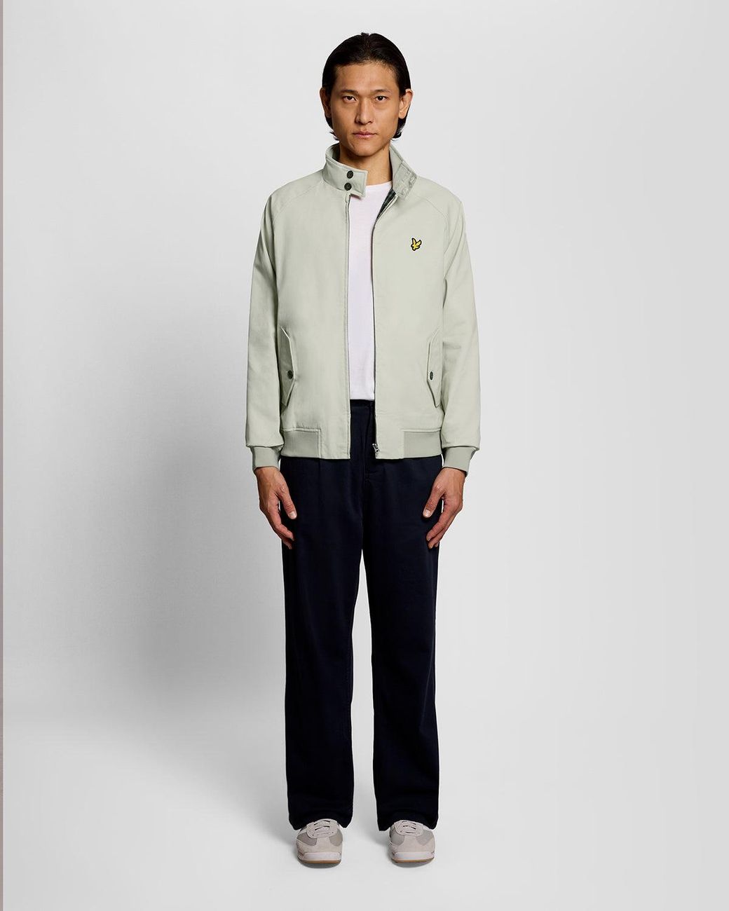 Lyle & Scott Gray Cotton Harrington Jacket for men