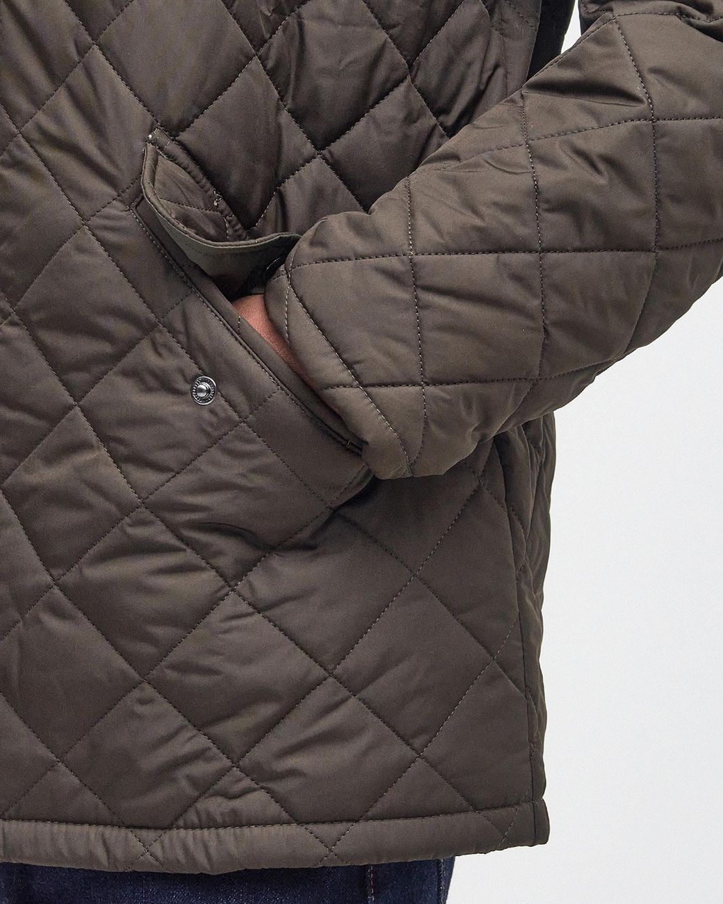 Barbour Gray Chelsea Sportsquilt Jacket for men