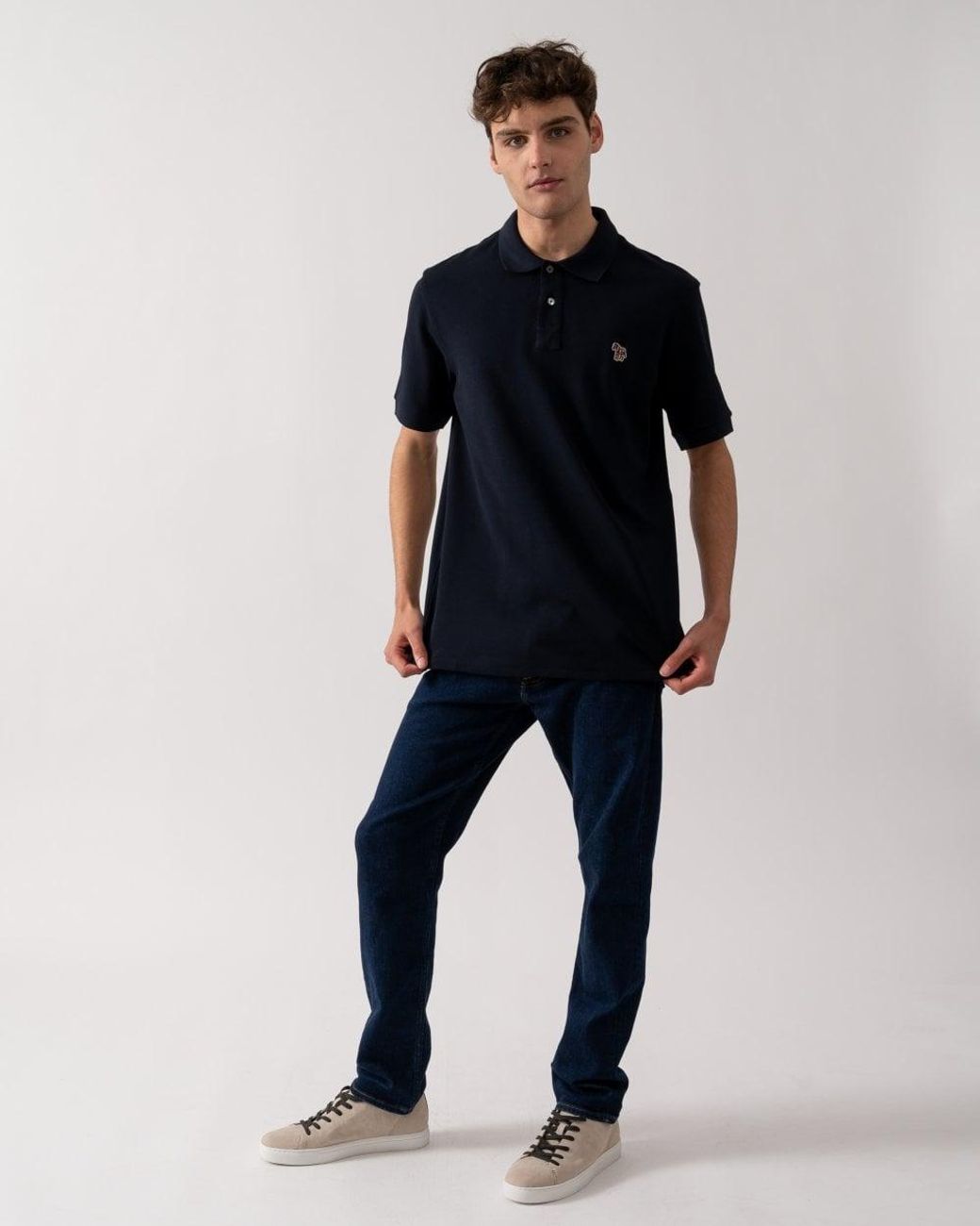 Paul Smith Blue Ps Regular Fit Short Sleeve Zebra Polo Shirt M2R-183K-Pzebra for men