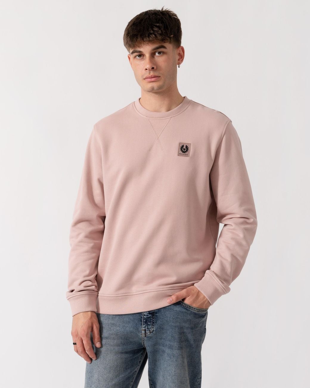 Belstaff Pink Logo Sweatshirt for men