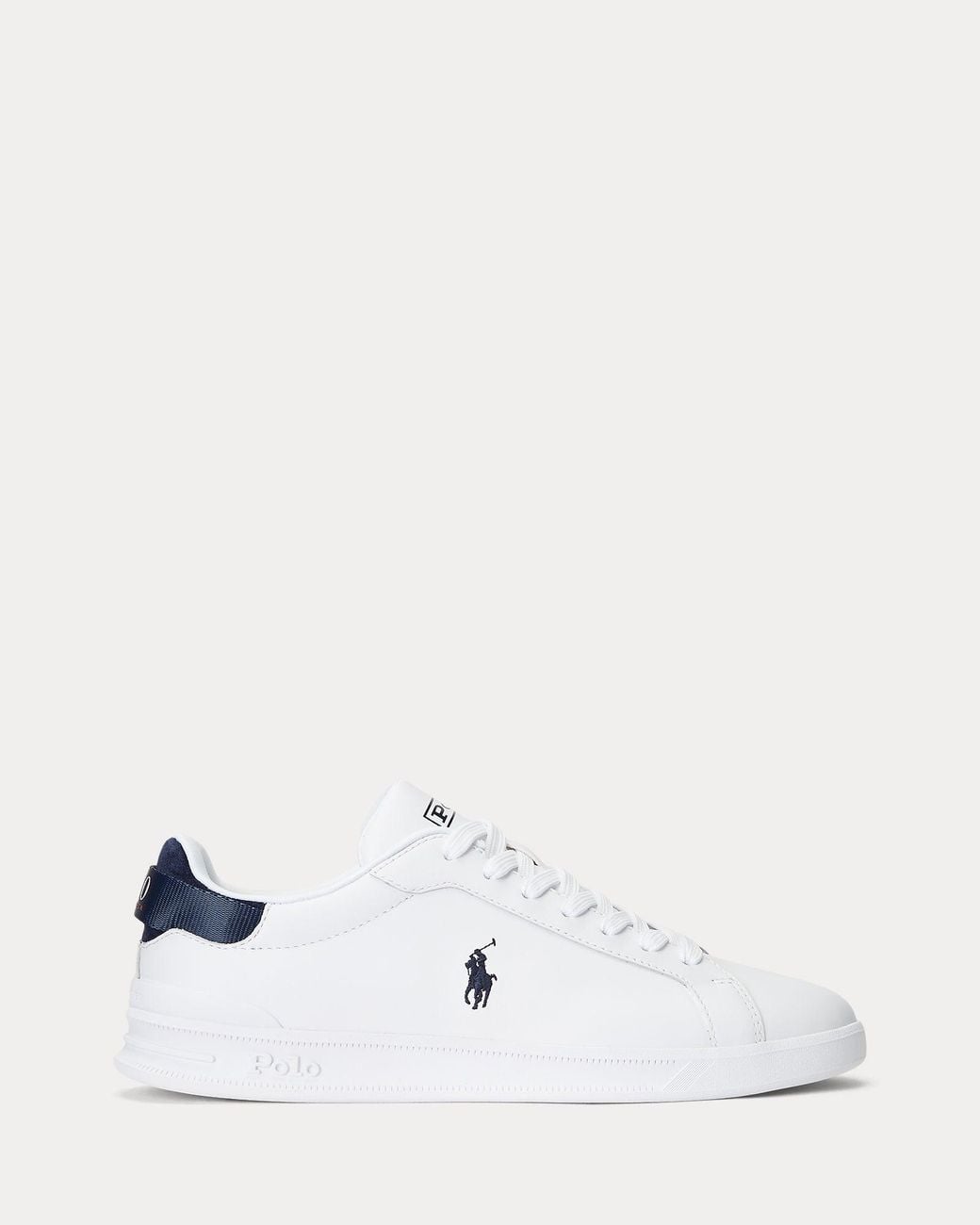 Ralph Lauren White Heritage Court Ii Leather Sneaker for men