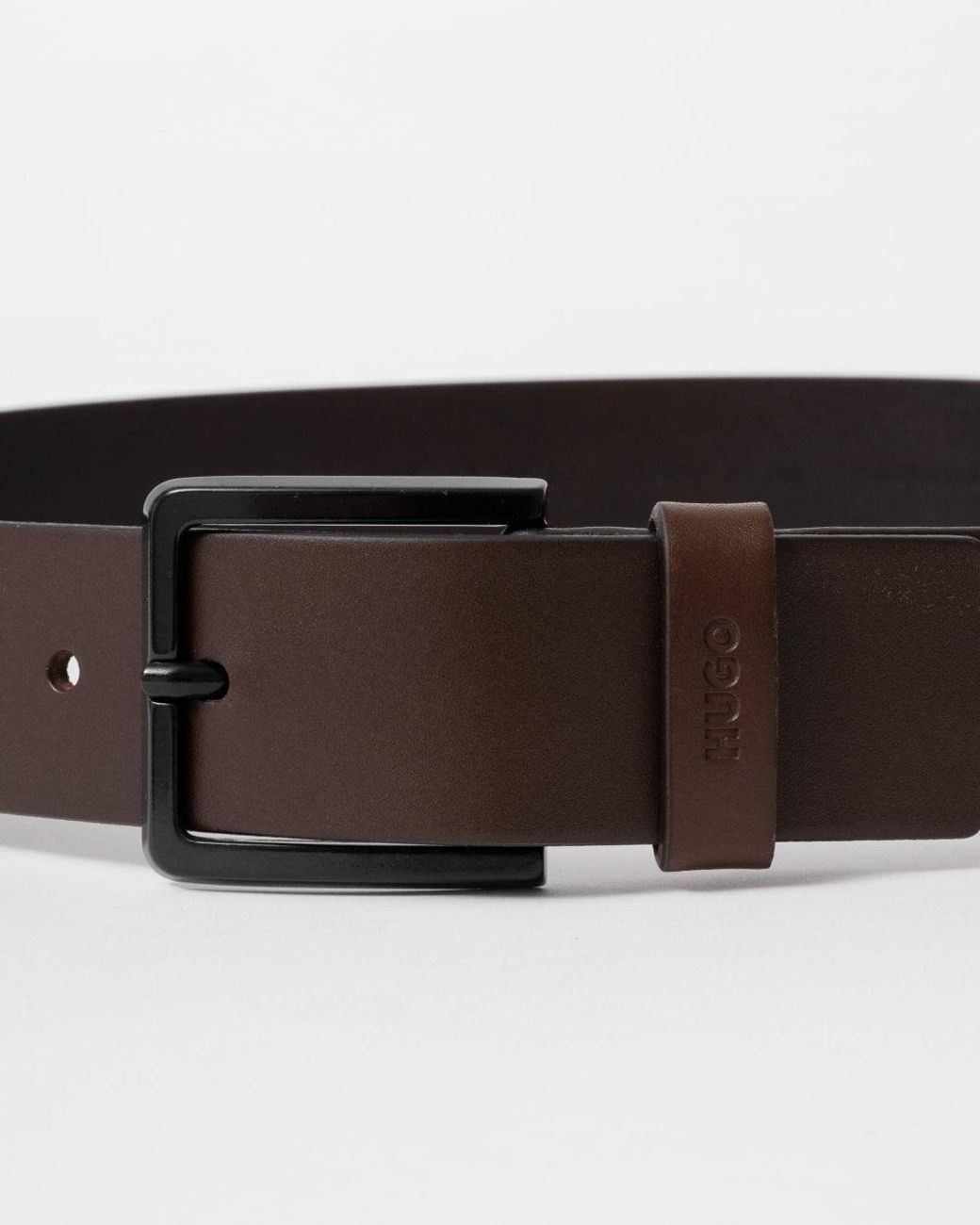 HUGO Brown Gioni Leather Belt Nos for men