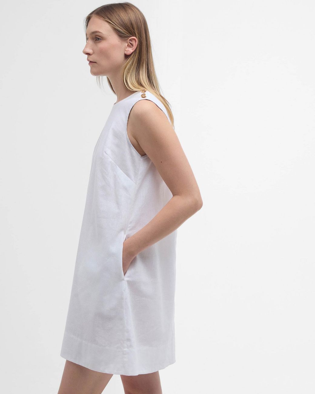 Barbour White Lucy Mini Dress