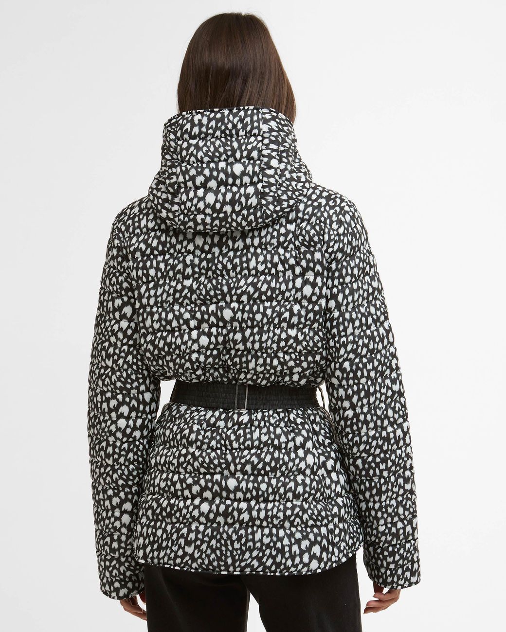 Barbour Gray Printed Jada Puffer Jacket