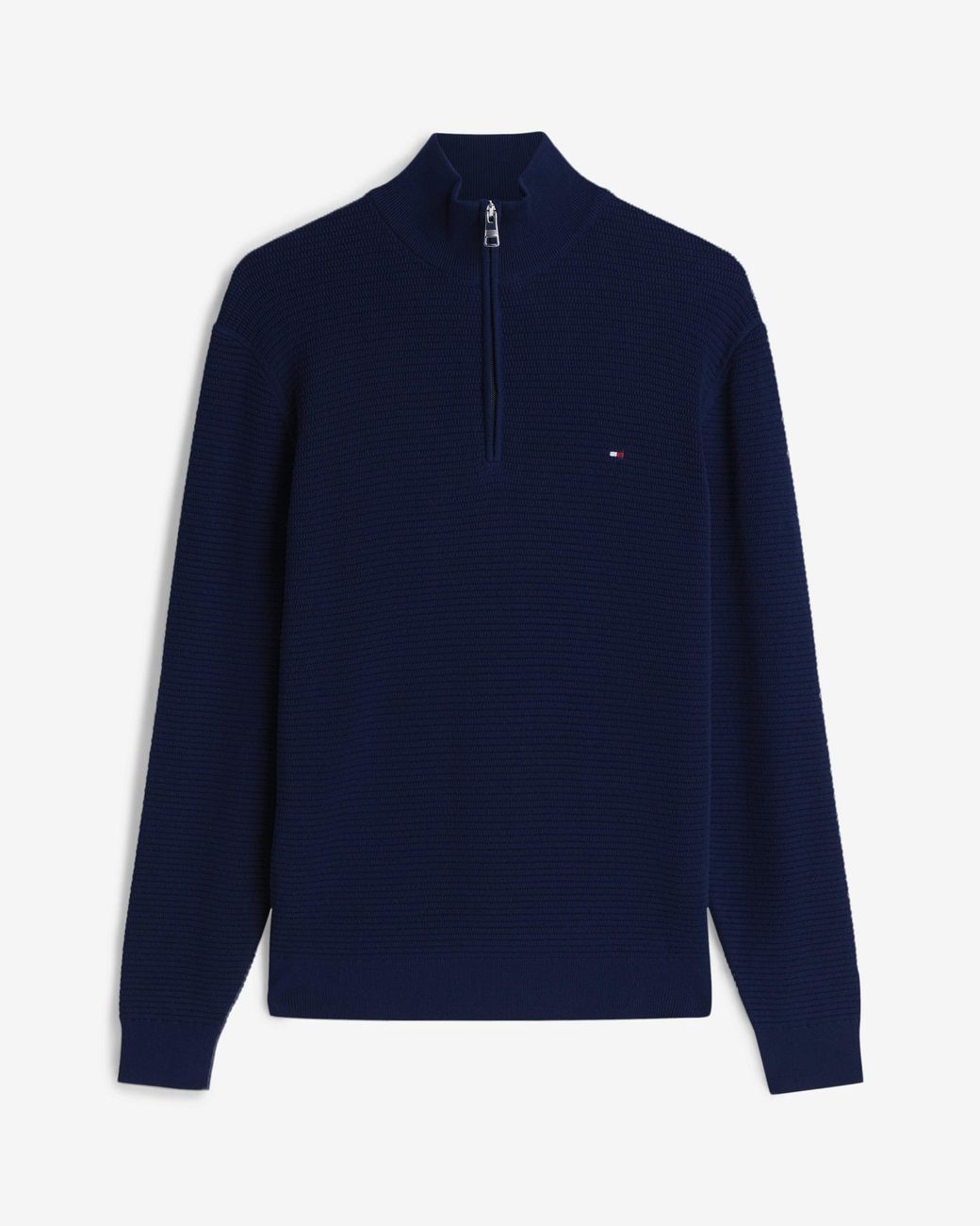 Tommy Hilfiger Blue Seasonal Structure 1/4 Zip Mock Neck Sweatshirt for men