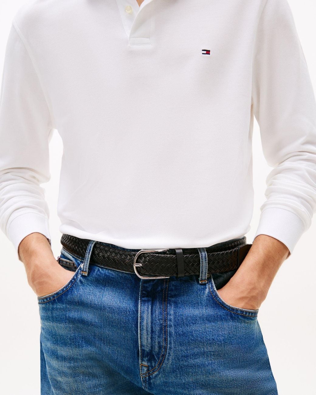 Tommy Hilfiger White 1985 Regular Long Sleeve Polo Shirt for men