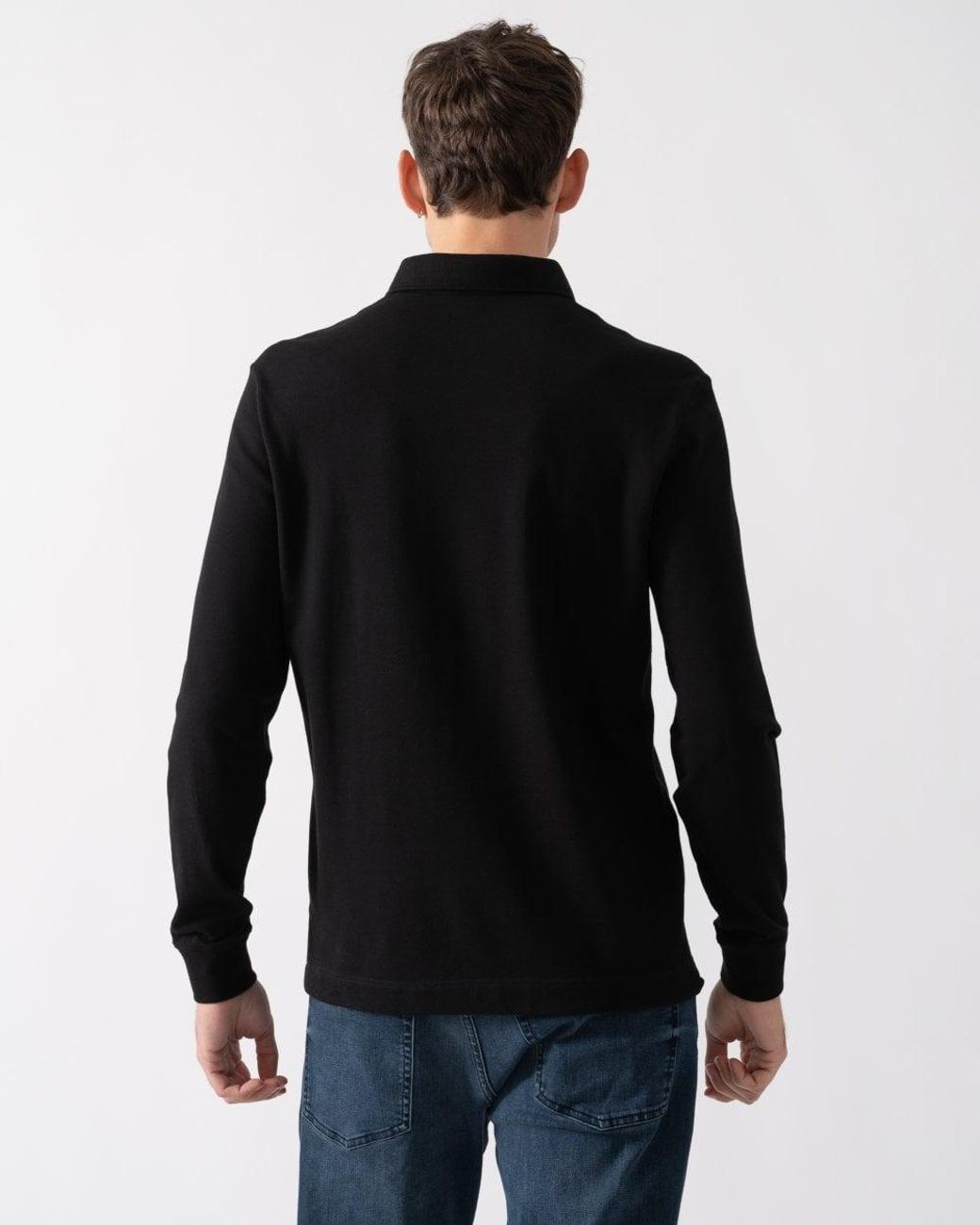 Lacoste Black Long Sleeve Polo Ph2481-00 031, Size: L for men