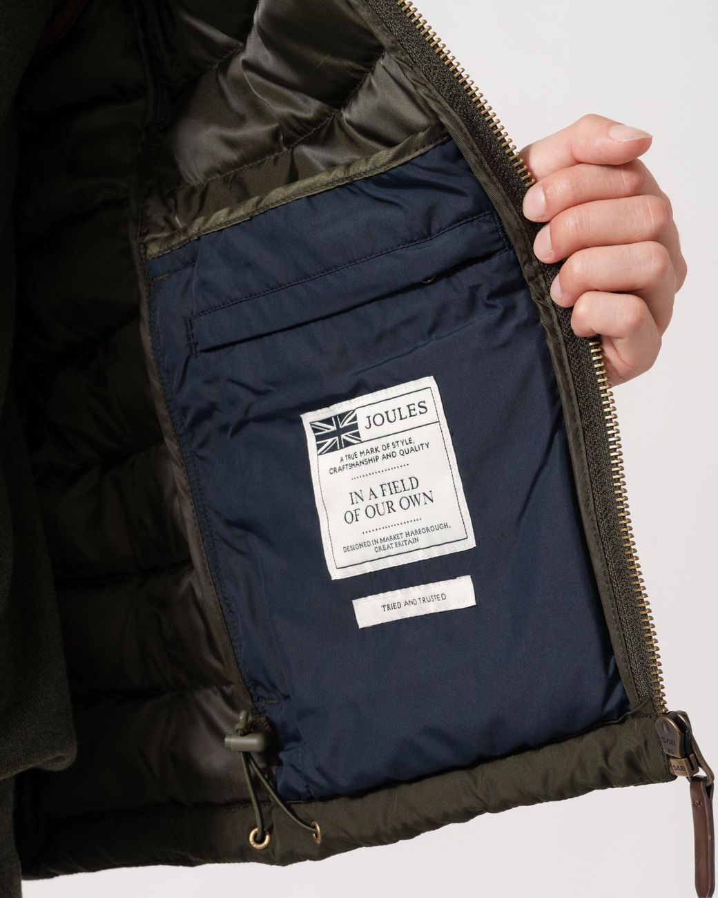 Joules Black Heritage Padded Gilet for men