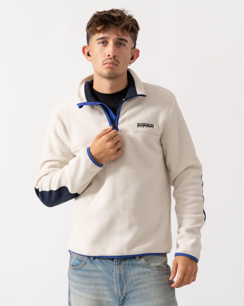 Napapijri Natural Dergana Half Zip Sweatshirt for men